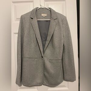 Ann Taylor Loft single-button blazer in a herringbone knit pattern Size 8
